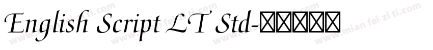 English Script LT Std字体转换